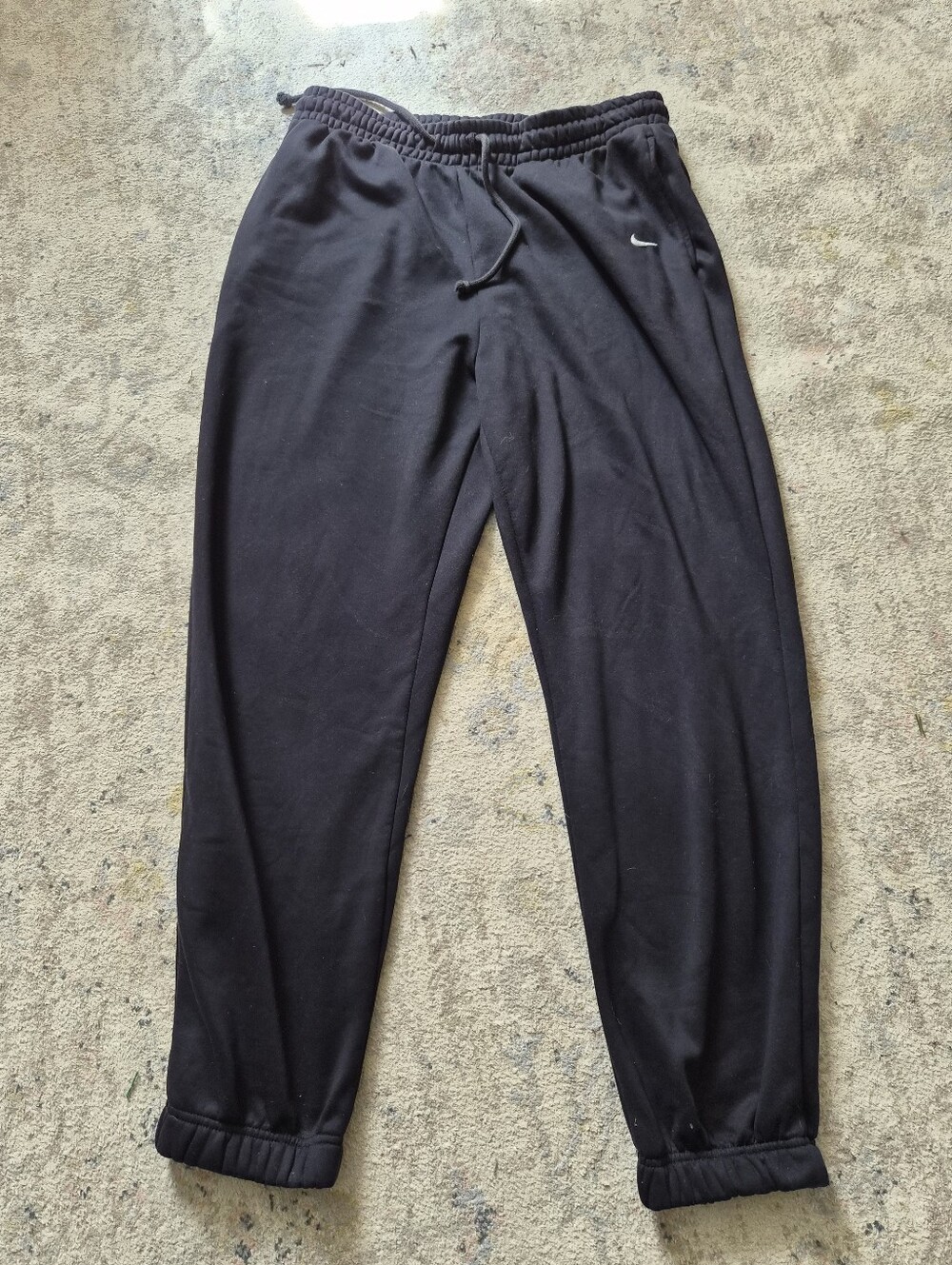 Nike Black Sweatpants with Small White Swoosh